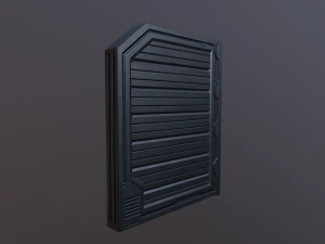 sci metal door low-poly 3D Model