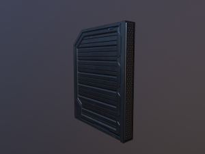 sci metal door low-poly Modelo 3D