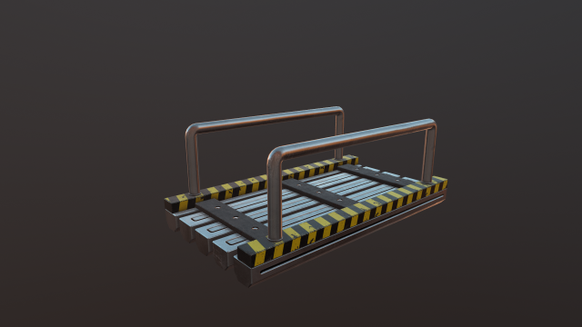 short bridge low-poly 3D Model .c4d .max .obj .3ds .fbx .stl .blend 