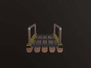short bridge low-poly 3D Model