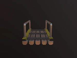 short bridge low-poly 3D Model
