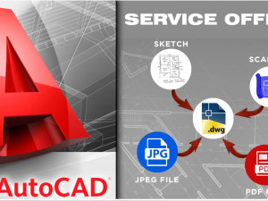 convert jpegpdfblueprintsketch to autocad dwg Model 3D
