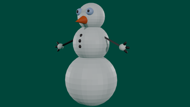 snowman 3D 模型 .c4d .max .obj .3ds .fbx .stl .blend 