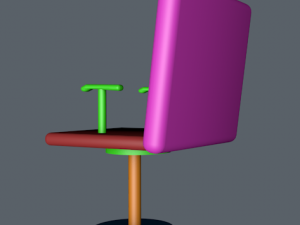 new chair revolving with cinema 4d with animation and full render 3D Model