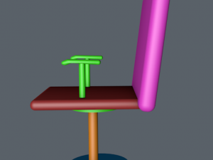 new chair revolving with cinema 4d with animation and full render 3D Model