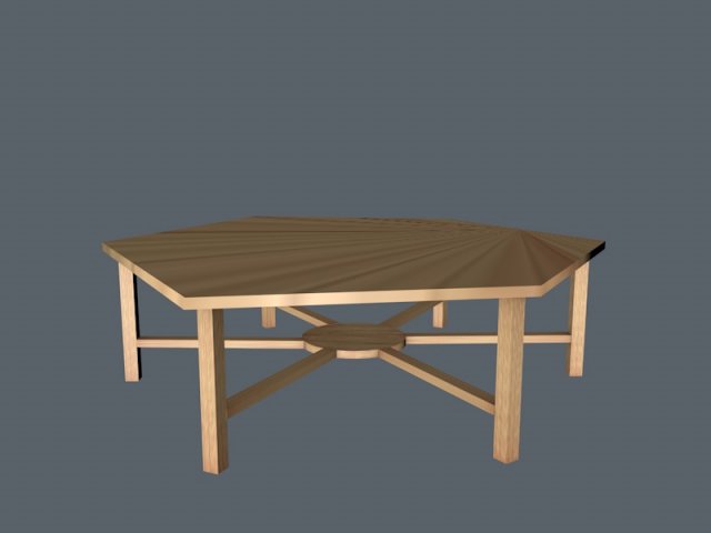 6 corner table 3d object cinema 4d 3Dモデル .c4d .max .obj .3ds .fbx .stl .blend 