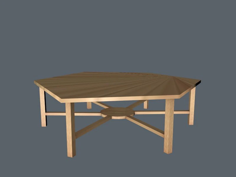 6 corner table 3d object cinema 4d 3D Model .c4d .max .obj .3ds .fbx .stl .blend 