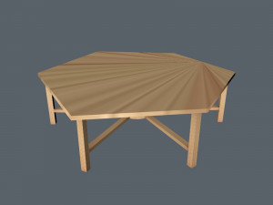 6 corner table 3d object cinema 4d 3Dモデル