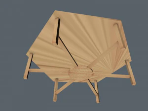 6 corner table 3d object cinema 4d 3D Model