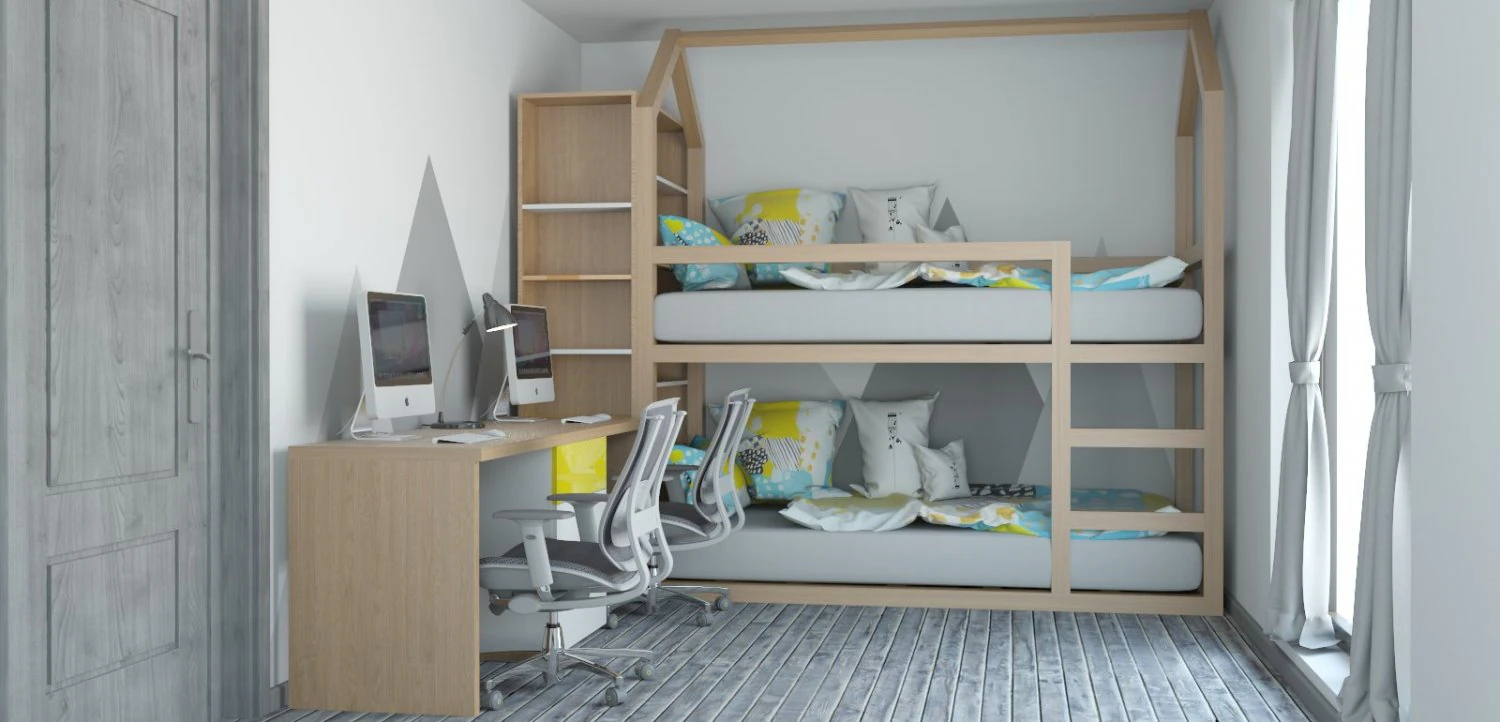 kids bedroom 3D Model .c4d .max .obj .3ds .fbx .stl .blend 