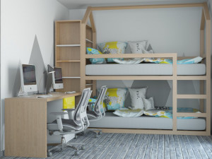 kids bedroom 3D 모델