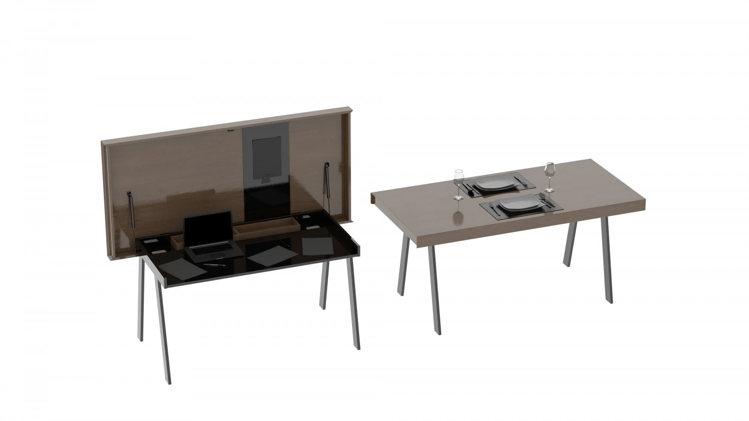 office and dining table 3D Model .c4d .max .obj .3ds .fbx .stl .blend 
