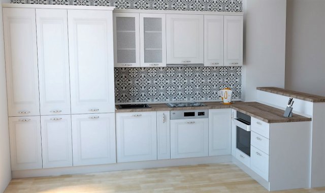 classic kitchen 3D Модель .c4d .max .obj .3ds .fbx .stl .blend 
