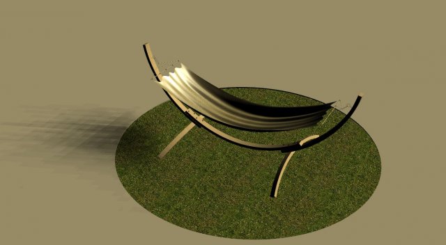 hammock 3D Модель .c4d .max .obj .3ds .fbx .stl .blend 
