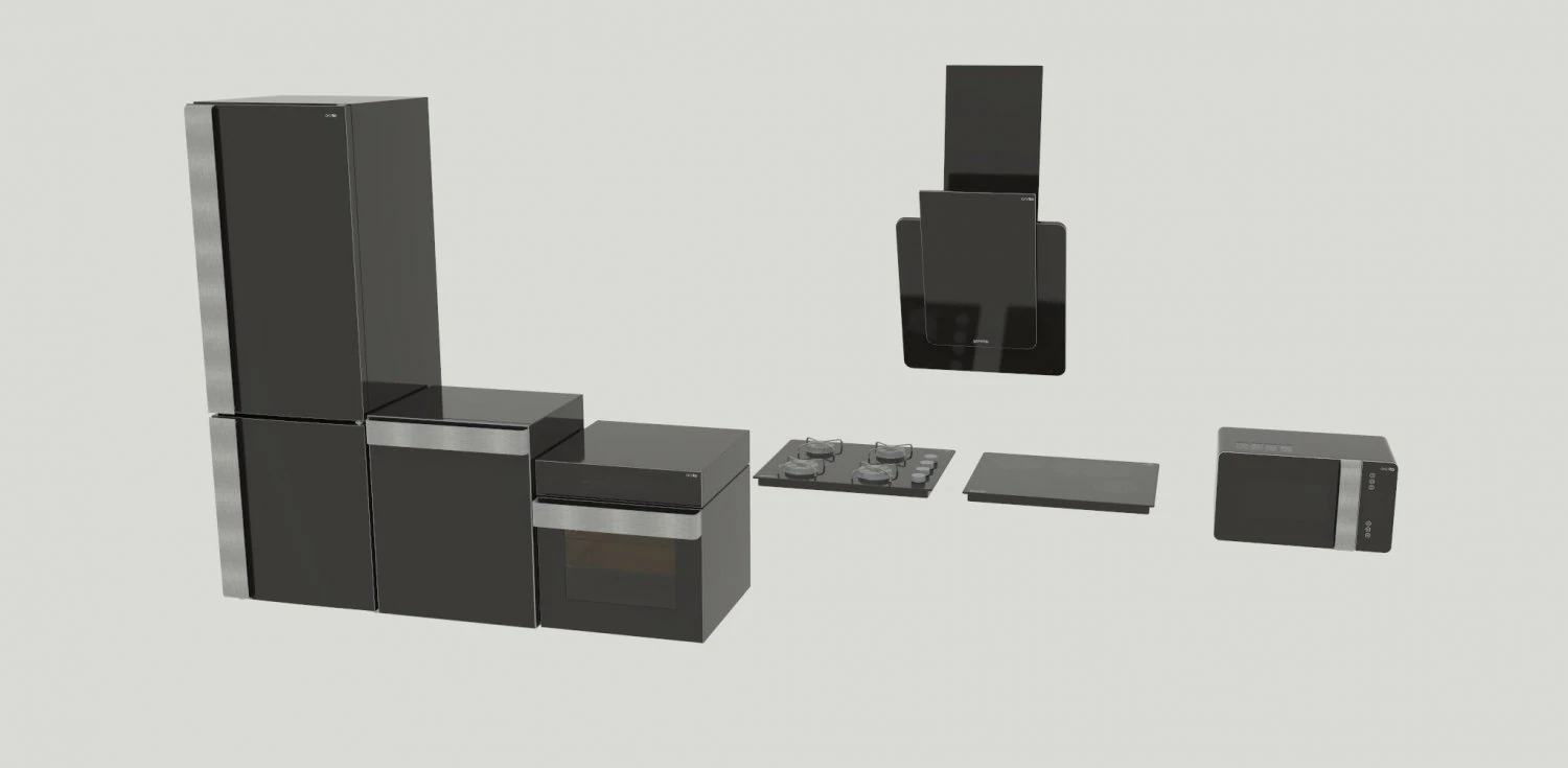 gorenje set 3D Model .c4d .max .obj .3ds .fbx .stl .blend 