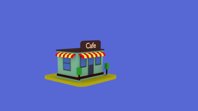 Cafe Modello 3D .c4d .max .obj .3ds .fbx .stl .blend 