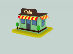 Caf&eacute; Modelo 3D