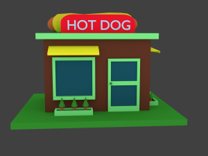 Hot dog shop 3D Модель