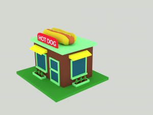 Hot dog shop 3D Модель