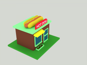 Hot dog shop 3D Модель