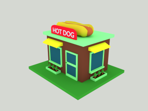 Hot dog shop 3D Модель