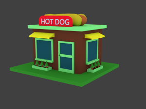 Hot dog shop 3D Модель
