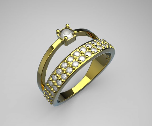 engagement ring 3Dプリントモデル .c4d .max .obj .3ds .fbx .stl .blend 