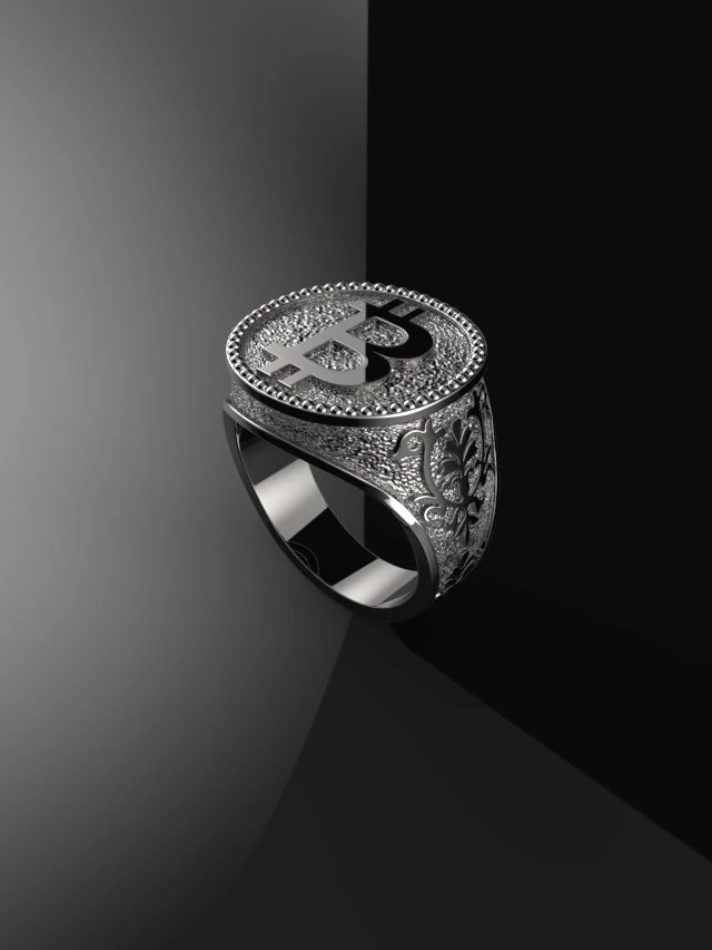 ring bitcoin 3D Print Model .c4d .max .obj .3ds .fbx .stl .blend 