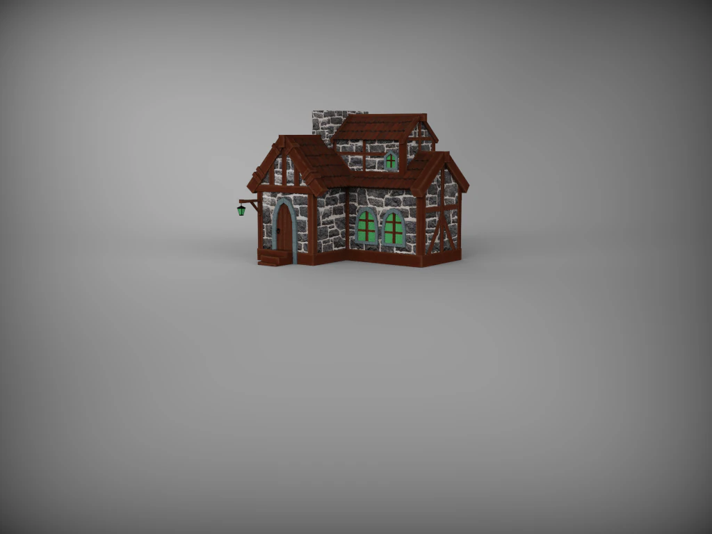 House 3D Model .c4d .max .obj .3ds .fbx .stl .blend