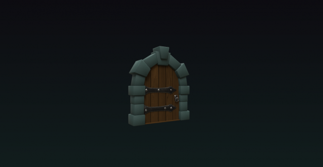 of a medieval door 3D Model .c4d .max .obj .3ds .fbx .stl .blend 