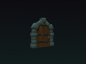 of a medieval door 3D Модель