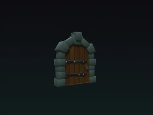 średniowiecznych drzwi Model 3D