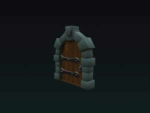 of a medieval door 3D Model