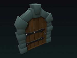 of a medieval door 3D Model