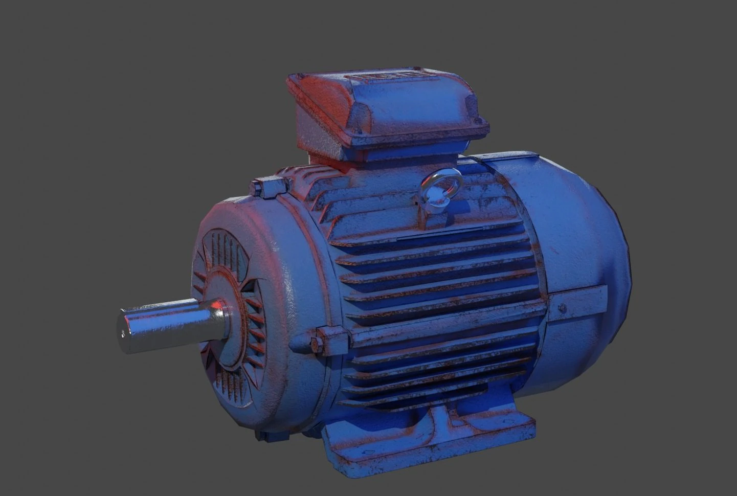 Electric Motor 3D Model .c4d .max .obj .3ds .fbx .stl .blend 