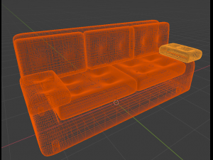 stylized sofa Modelo 3D