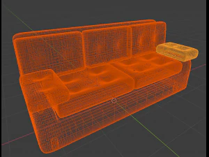 stylized sofa 3D Model