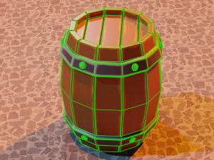 handmade wooden barrel low-poly 3D 模型