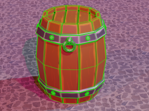 handmade wooden barrel low-poly 3D 模型