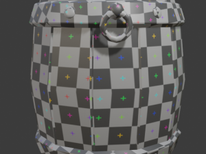 handmade wooden barrel low-poly 3D 模型
