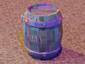 handmade wooden barrel low-poly 3D Model