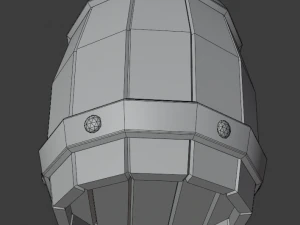handmade wooden barrel low-poly 3D Model