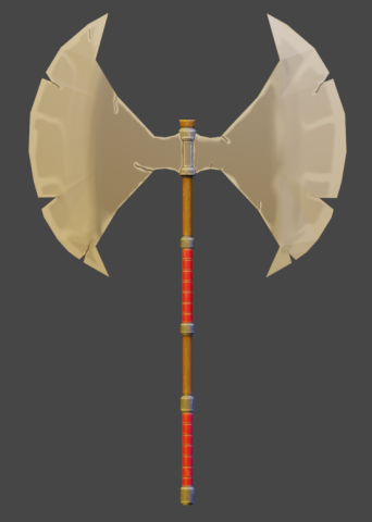 medieval - axe low-poly 3D Model .c4d .max .obj .3ds .fbx .stl .blend 