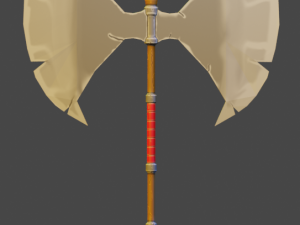 medieval - axe low-poly 3D Model