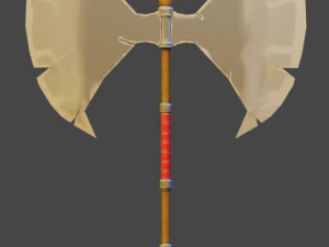 middeleeuws - bijl laag poly 3D Model