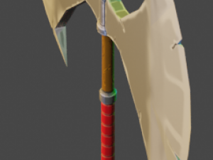 medieval - axe low-poly 3D Model