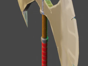 medieval - axe low-poly 3D Model