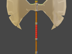 medieval - axe low-poly 3D Model