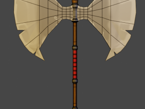medieval - axe low-poly 3D Model
