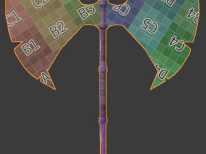 medieval - axe low-poly 3D Model
